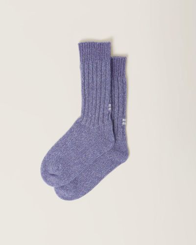 Miu Miu Wool And Cashmere Socks - Purple