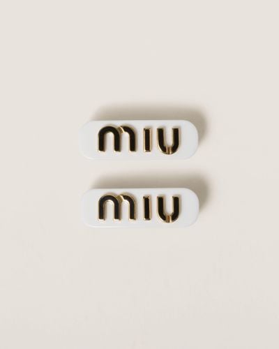 Miu Miu Plexiglas And Metal Hair Clips - Multicolor