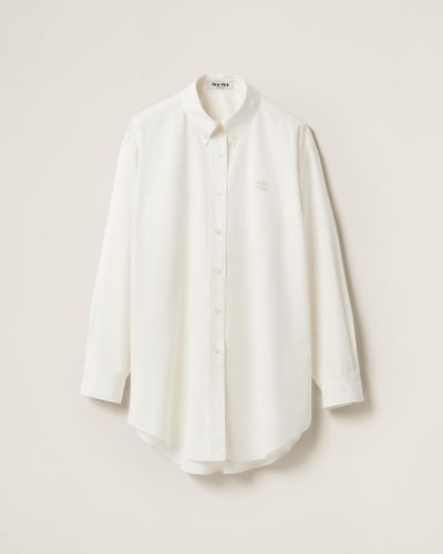 Miu Miu Poplin Shirt - White
