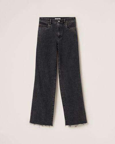 Miu Miu Five-pocket Black Denim Jeans
