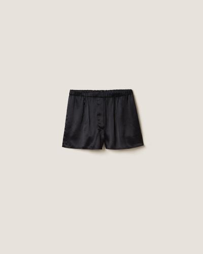 Miu Miu Satin Boxer Shorts - Black