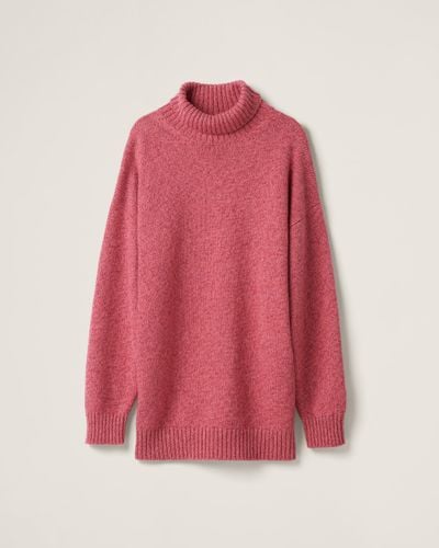 Miu Miu Cashmere Wool Turtleneck Dress - Pink