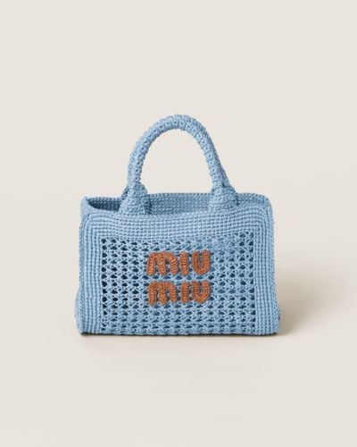 Miu Miu Crochet Handbag - Blue