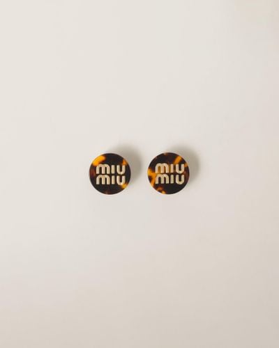 Miu Miu Plexiglas Earrings - Multicolour
