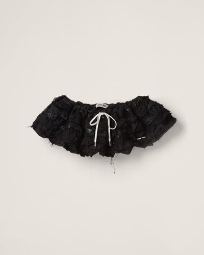 Miu Miu Cloquet Miniskirt - Black