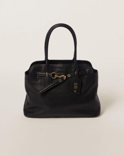 Miu Miu Aventure Nappa Leather Bag - Black