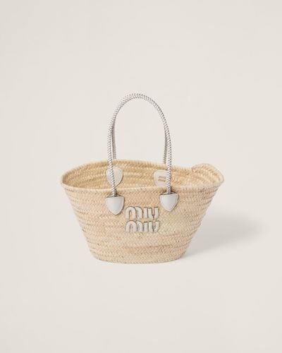 Miu Miu Palmetto Tote Bag - Natural