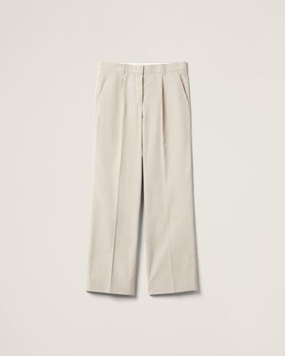 Miu Miu Poplin Trousers - Natural
