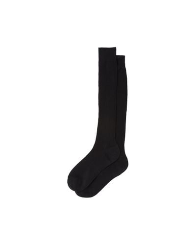 Miu Miu Silk Socks - Black