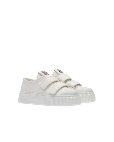 Miu Miu Denim Sneakers - White