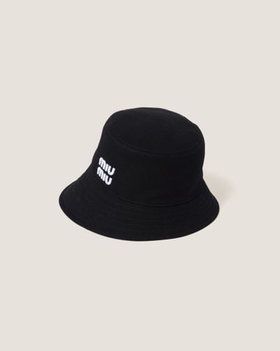 Miu Miu Drill Hat - Black
