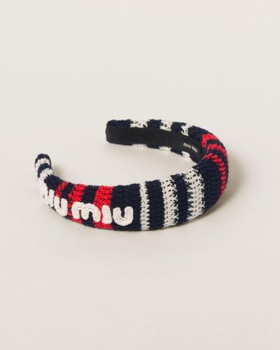 Miu Miu Crochet Headband - Blue