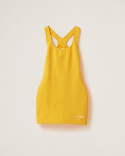 Miu Miu Nylon Tank Dress - Yellow