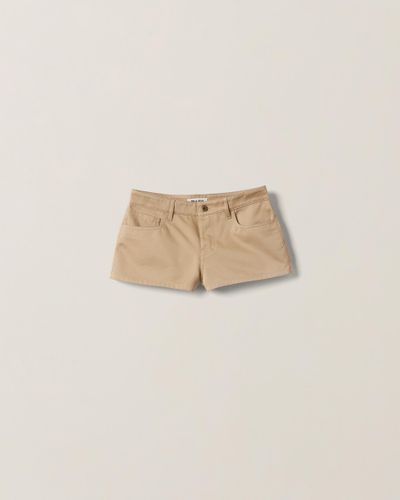 Miu Miu Chino Shorts - Natural