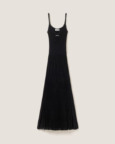 Miu Miu Dress With Logo - Black