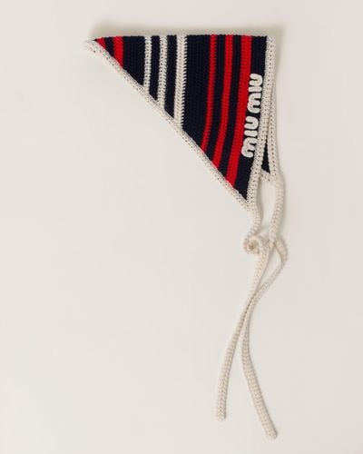Miu Miu Crochet Bandana - Red