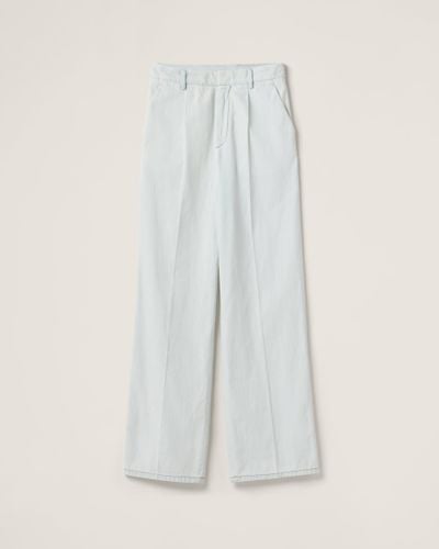 Miu Miu Chambray Denim Jeans - White