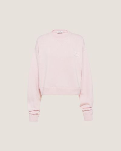 Miu Miu Oversized Wool And Cashmere Sweater - Pink