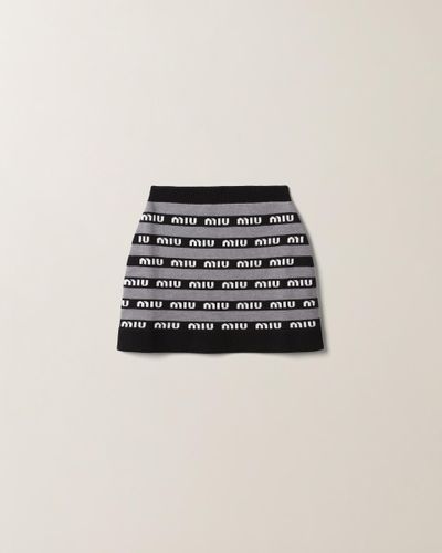 Miu Miu Wool Skirt - Black