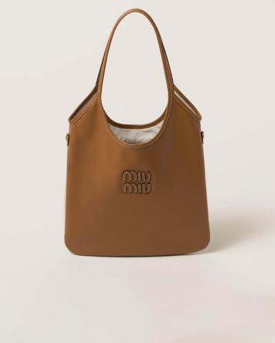 Miu Miu Ivy Leather Bag - Brown