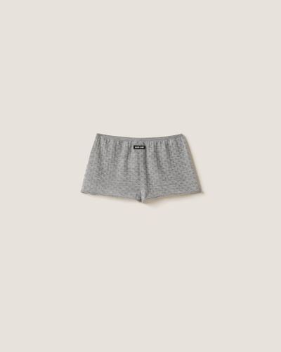 Miu Miu Cashmere And Silk Shorts - Gray