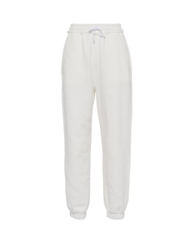 Miu Miu Embroidered Cotton Pants - White