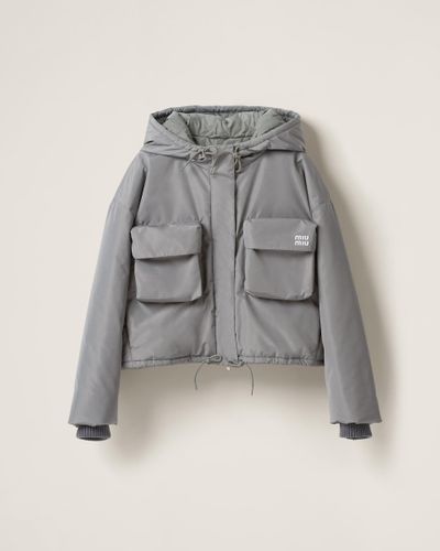 Miu Miu Technical Fabric Blouson Jacket - Grey