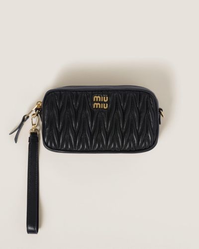 Miu Miu Matelassé Nappa Leather Pouch - Black