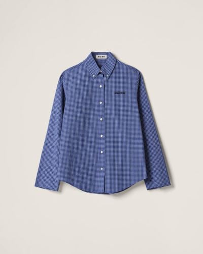 Miu Miu Checked Shirt - Blue