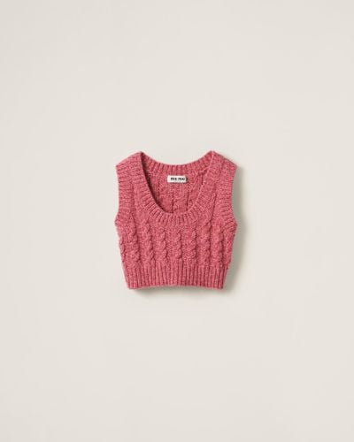 Miu Miu Wool And Cashmere Top - Pink