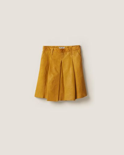 Miu Miu Nappa Leather Skirt - Multicolour