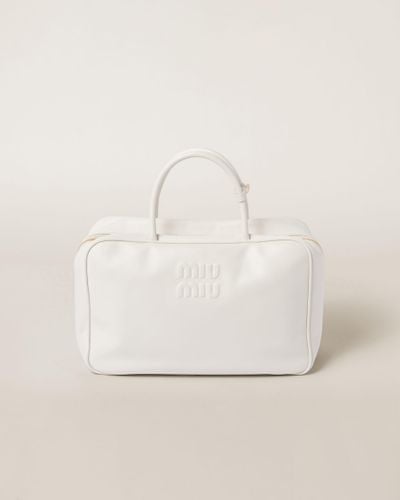 Miu Miu Leather Top-handle Bag - White