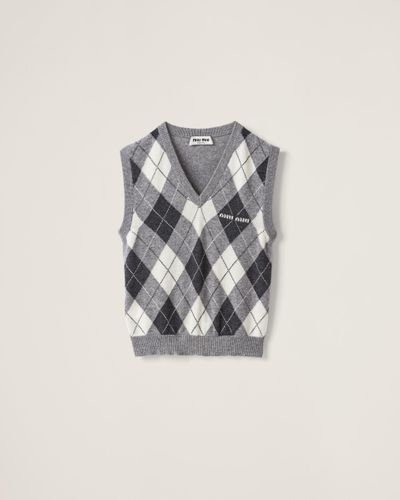 Miu Miu Cashmere Knit Vest - Multicolor