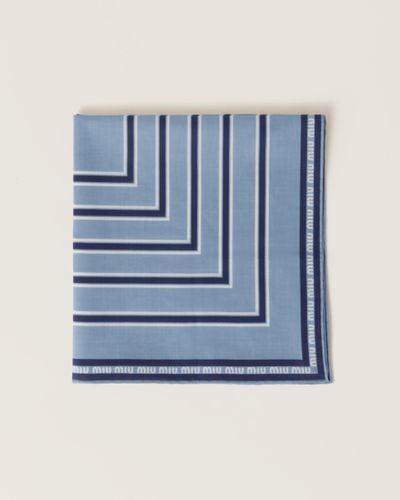 Miu Miu Printed Poplin Scarf - Blue