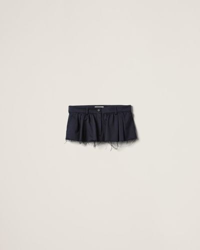 Miu Miu Chino Miniskirt - Blue
