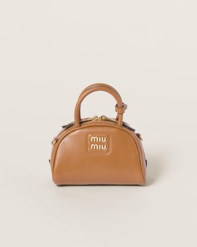 Miu Miu Leather Top-handle Bag - Brown
