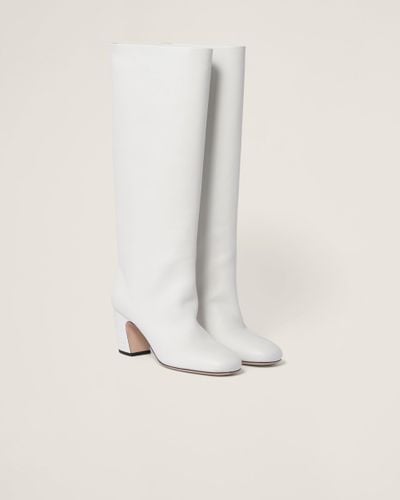 Miu Miu Heel Boot - White