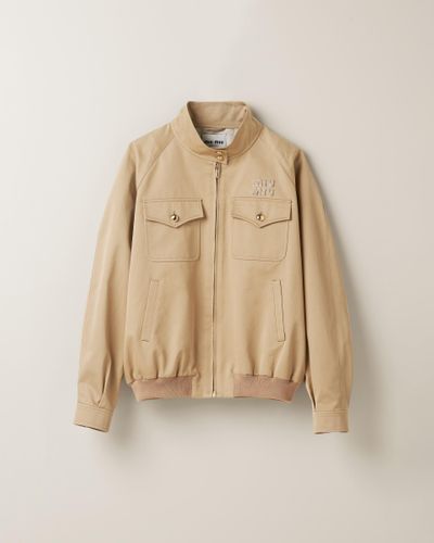 Miu Miu Chino Blouson Jacket - Natural
