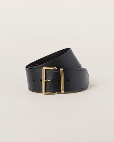 Miu Miu Leather Belt - Blue