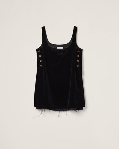 Miu Miu Velvet Minidress - Black