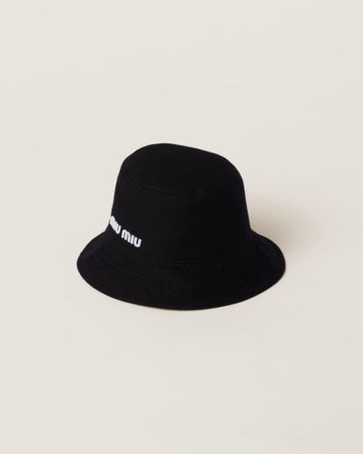 Miu Miu Drill Bucket Hat - Black
