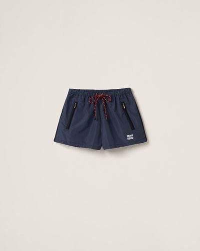 Miu Miu Technical Fabric Shorts - Blue