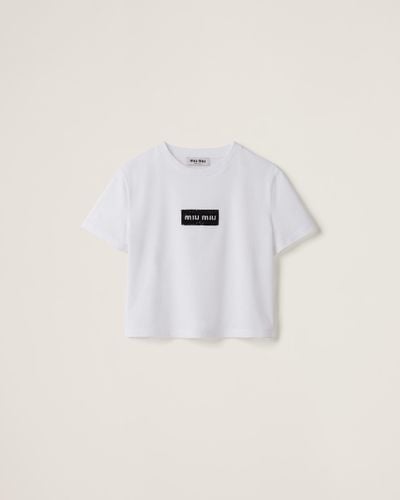 Miu Miu Jersey T-shirt - White