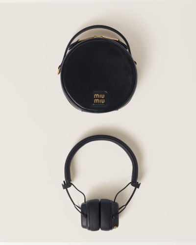Miu Miu Marshall X Headphones With Leather Case - Black