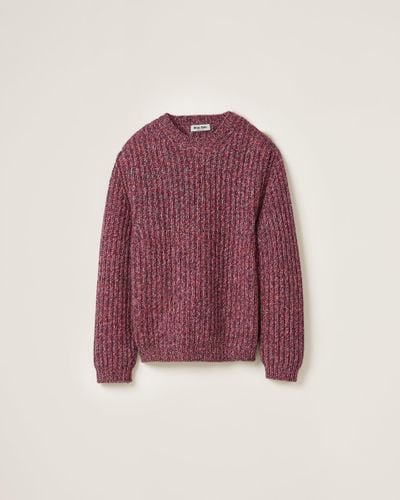 Miu Miu Wool And Cashmere Sweater - Purple