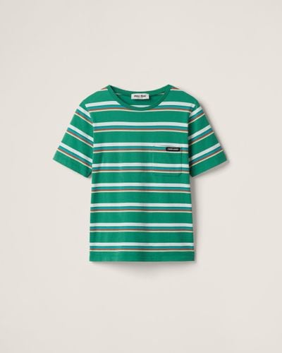 Miu Miu Jersey T-Shirt - Green