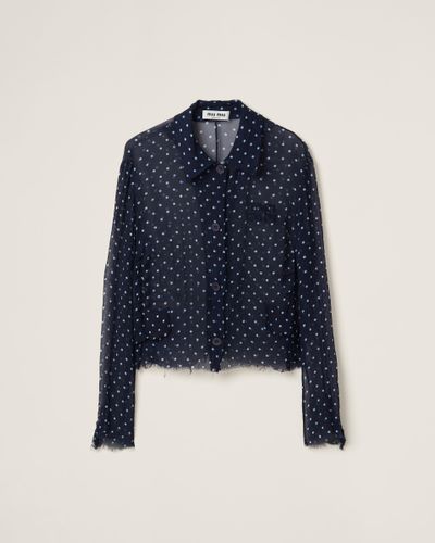 Miu Miu Chiffon Blouse - Blue