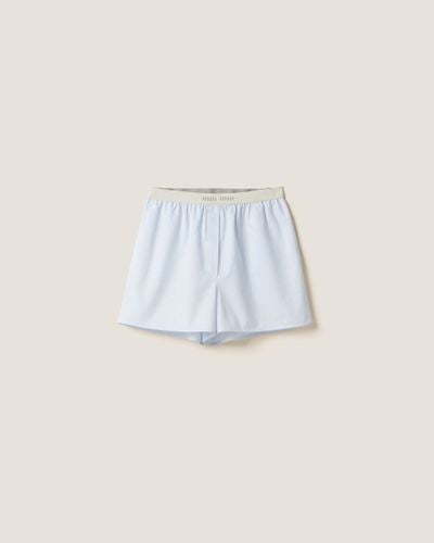 Miu Miu Striped Boxer Shorts - Blue