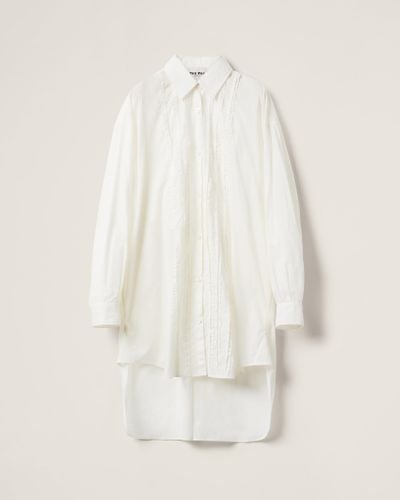Miu Miu Batiste Dress - White