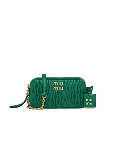 Miu Miu Matelassé Nappa Leather Mini-bag - Green